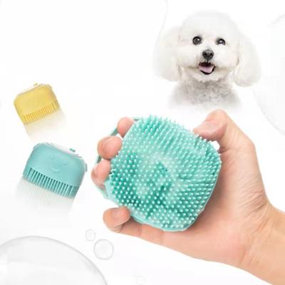 China Stored Portable Rubber Shower Massage Silicone Dog Brush Cleaning Wash Pet Bathing Tool Dog Bath for sale