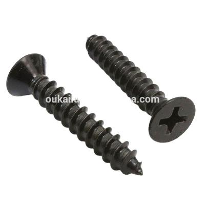 China Customize Black #6 #8 CSK Phillips Self Tapping Screw for Audio Equipment for sale