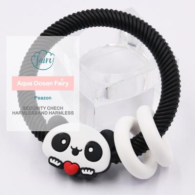 China 100% New Arrival Portable Panda Shape Bpa Free Silicone Baby Wrist Teethers Wholesales Eco-friendly for sale