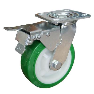 China swivel & Rigid SS 4 5 6 8 Inch Roulette Wheel PU On Green PP Roulette Wheel for sale