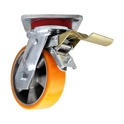 China swivel & Rigid SS Europe Industrial Heavy Duty PU Caster Wheel for sale