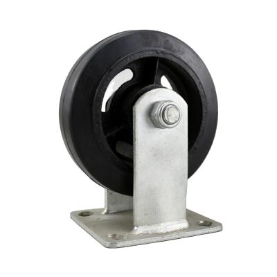 China Rigid SS 5 Inch Heavy Duty Rigid Rubber Garbage Container Caster Wheels for sale