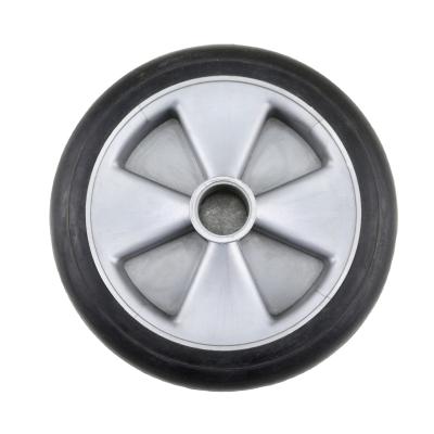 China Other SS 200mm Rubber Polymer Trolley Wheel 8 Inch Caster For Hand Pallet Truck for sale