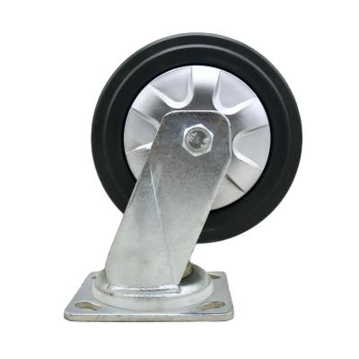 China PIVOT SS 4 5 6 8 Inch Polymer Swivel Rubber Trolley Wheel Heavy Duty Caster for sale