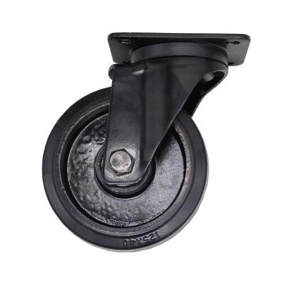 China PIVOT SS Elastic Rubber Aluminum Caster Wheel Rotating 125 X 40MM For Coffee Table Vintage for sale