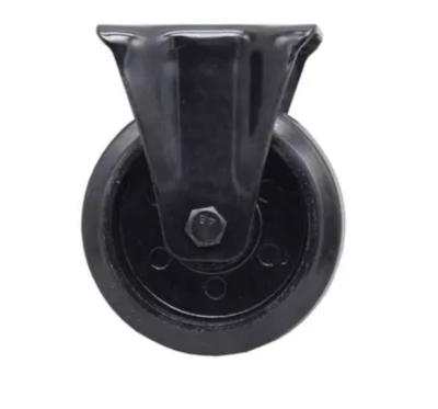 China SS 125X40MM Rigid Aluminum Rubber Caster Wheel For Rigid Coffee Table Vintage for sale