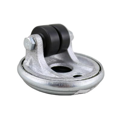 China Low Profile SS Nylon Wheel Recessed Twin Caster 30 Mm 35 Mm Circular Top Flat for sale