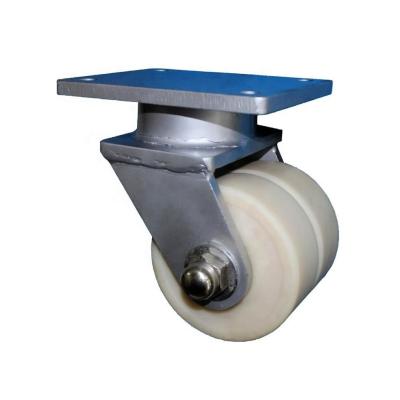 China PIVOT SS Double 2 Ton Twin Load Nylon Caster Wheel 4 5 6 8 10 Inch Options for sale