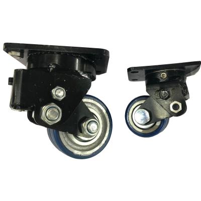 China swivel & Rigid SS Dual Wheel AGV Spring Loaded Caster Wheels Low Profile Design for sale