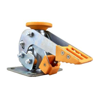 China Floor Lock SS 4 5 6 8 Inch Heavy Duty Caster Wheel Height Adjustable Floor Lock for sale