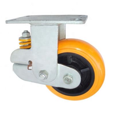 China swivel & Rigid SS Spring Loaded Fender Caster Wheels PU for sale