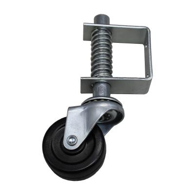 China PIVOT SS 2 Inch 50 Mm Rail Gate Spring Loaded Caster Wheel for sale