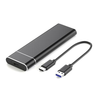 China Aluminum alloy M.2 NVMe/NGFF dual protocol solid-state drive box Aluminum alloy USB external move hard drive box for sale