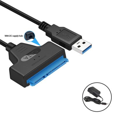 China LAPTOP USB 3 0 to SATA hard drive cable with power adapter 2 5 3 5 inch mechanical solid state drive box data cable for sale