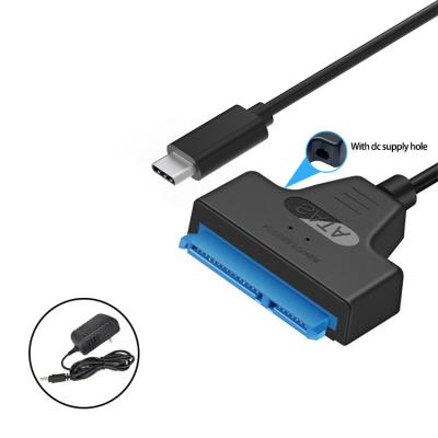 China LAPTOP SATA to USB 3.1 hard drive adapter mechanical solid state drive adapter easy drive cable with power adapter for sale