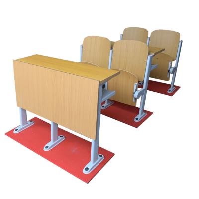 China Modern College School Furniture Lobby Conference Room Row Desk Ladder Classroom 4 Person Desks And Chairs for sale