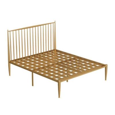 China Double Beds (Size) Adjustable Cheap Gold Metal Bed Frame Iron for sale