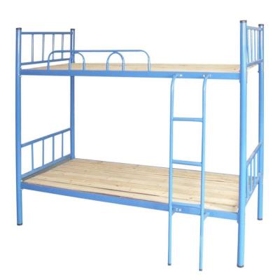 China Double Dormitory Modern Metal School Bed With Guardrail for sale