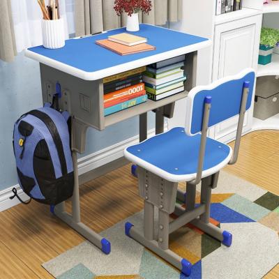 China Modern single and double desks and chairs for primary and secondary school students for sale