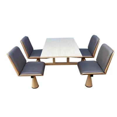 China Factory modern four restaurant fast food table united dining tables and canteen united chair student and chair set for sale