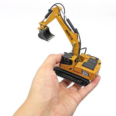 China Newest Toy Amiqi Huina 1810 Excavator Static Model 1:60 Rc Diecast Metal Excavator Huina With Small Trucks for sale