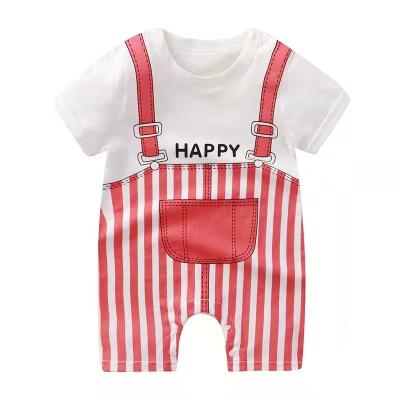 China 100% Cotton Infant Rompers Toddler Overalls Summer Wholesale Cotton Baby Clothes High Quality Cute Girl Boy Cartoon Rompers for sale