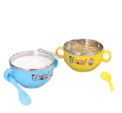 China BPA Free Stainless Steel Toddler Bowl Kids No Slip With Lid Spoon Suctionl Baby Latest Product Baby Food Feeding Feeding Bowl for sale