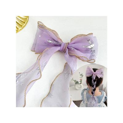 China Wholesale Fashion Kids Hair Accessories Grosgrain Ribbon Butterfly Kids Hair Clip for sale