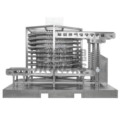 China Fire Resistant Bread Cookies Spiral Cooling Tower Conveyor For Food Production for sale