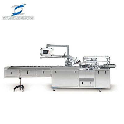 China Automatic Horizontal Frozen Food Egg Tart Shell Bag And Carton Box Packing Machine for sale