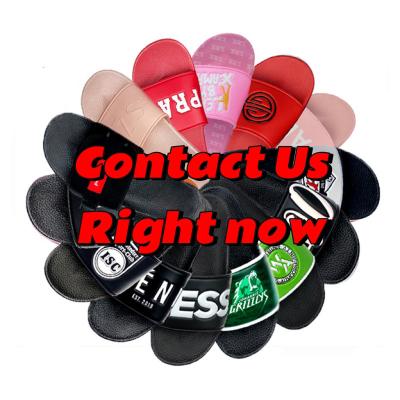 China Fashion Trend OEM Custom PU PVC EVA Black Slides Footwear Sandal, Logo Slippers Custom Printed Slippers Custom Made Slides Shoes for sale