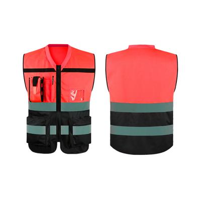 China Best Quality Reflective Accept Goods And Stable Double Tone High Reflective Strips Vest Reflective Performance Safety Customization Vest for sale