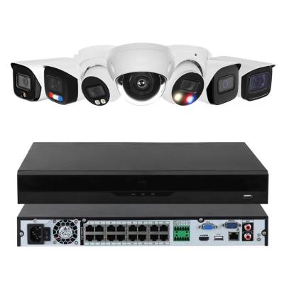 China 4MP 5MP 8MP 4K Outdoor Full Color Face Recognition POE Alarm POE Camera NVR Kit 8ch 16ch 32ch IP CCTV System for sale