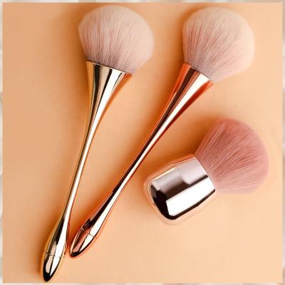 China Fan Brush Large Powder Mineral Makeup Brushes Soft Fluffy Foundation Blush Brush For Coverage Loose Powder Bronzer Blush Blend Buffing for sale