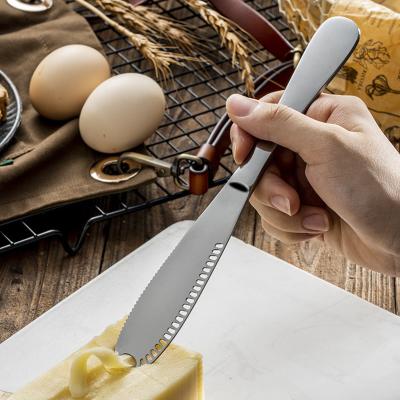 China Sustainable Stainless Steel Cheese Spreader Knife Serrated Edge Shredding Butter, Butter Roll Knife For Cold Butter Kitchen Gadgets for sale