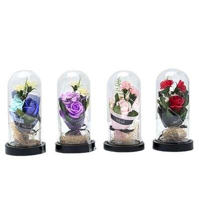 China Festival Gift Preserved Roses Glass Domes of Ecuador Eternal Rose Heads Wholesale (Pink, Red, Blue, Black, Gold. White) for sale