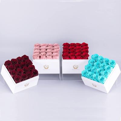 China Durable 16 Pcs Preserved Real Roses in a Box, Rose Box Gifts for Her, Eternal Roses in a Box, Romantic Gifts for sale