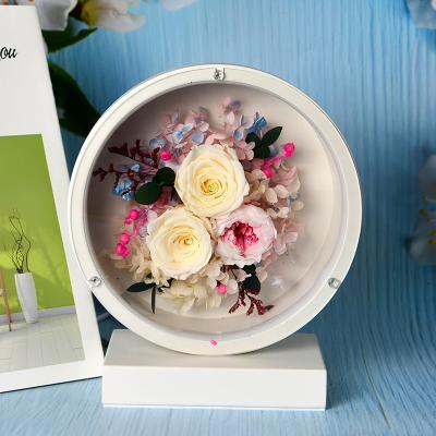 China Valentine's Day Gift Preserved Flowers Night Lamp Wedding Mothers Day Special Gift for sale