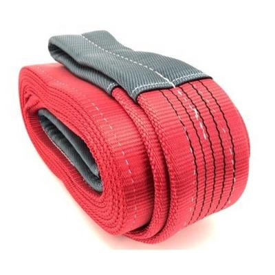 China Polyester EB 20ton 300mm Flat Eye Textile Seat Belt Webbing Lifting Sling for sale