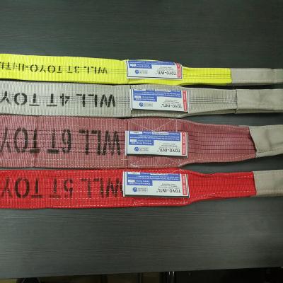 China Lifting Goods 50mm 2Ton Flat Eye To Eye Webbing Sling Belt for sale