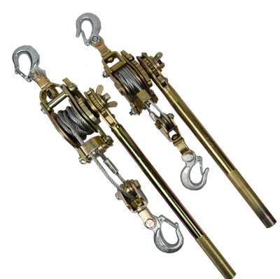 China ATV / UTV Ratchet Puller Double Hooks Hand Cable Tightener 1 Ton 2 Ton 3 Ton for sale