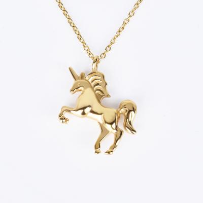 China CLASSIC Unicorn Charm Women Necklace Gold Fantasy Horse Pendant for sale