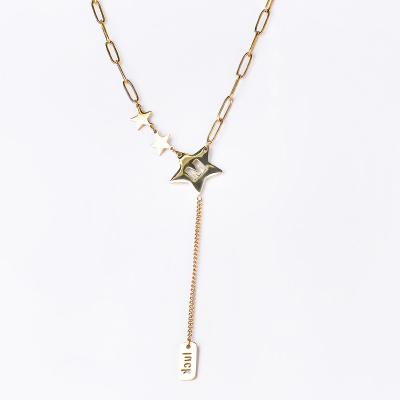 China Other Wholesale Daily Wear Star Necklace Antique Silver Plated Star Pendant Necklace for sale