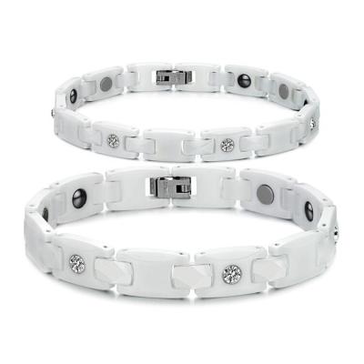 China The other white ceramic energy buckle magnetic stone bracelet wholesale for sale