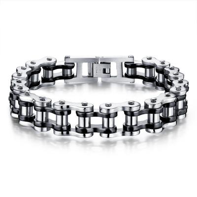 China Other Wholesale Motorcycle Bicycle 316L Stainless Steel Chain Bracelet for sale