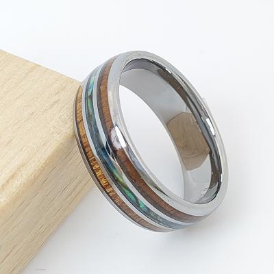 China 2022 New Stainless Steel FASHIONABLE Design Personalized Custom High Quality Ring With Wood Pattern For Men for sale