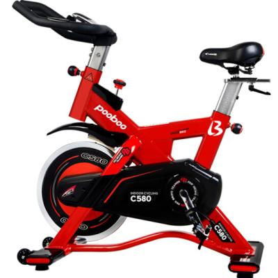 China PooBoo C580 home use exercise cycle exercise machine bike 18kg spinning flywheel bike workout cardio fitness for sale