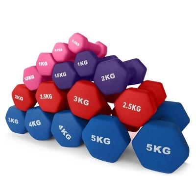 China HealthVIP Eco-friendly High Quality Eco-friendly Neoprene Women Six Corner Dumbbells For Strength Training for sale