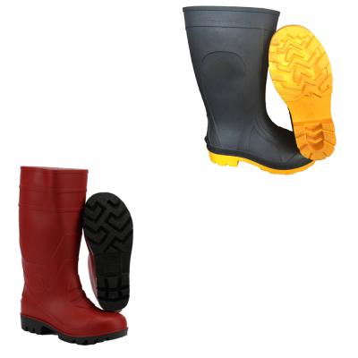 China PVC lightweight upper material and gender unisex PVC rain boots safety gum boots waterproof men wholesale for sale