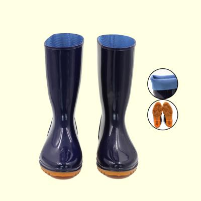 China Cheap Anti-Smell Non Slip Sole Standard Mens Steel Boots Safety Toe PVC Boots for sale